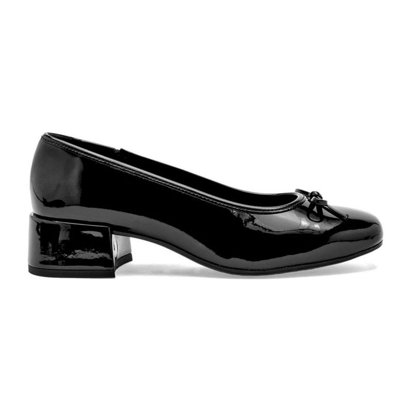 CASUAL TACON CERRADO FLEXI 143201 NEGRO CHAROL TACON 4 cm