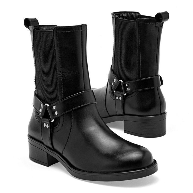 BOTIN FLEXI 142602 NEGRO TACON 4 cm TUBO 18 CMPiel