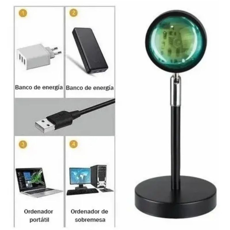Lámpara Noche 3d Proyector De Mesa Fondo Para Fotografías Negro