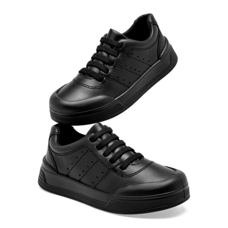 CASUAL AGUJETA ESCOLAR FLEXI 424302 NEGRO Piel