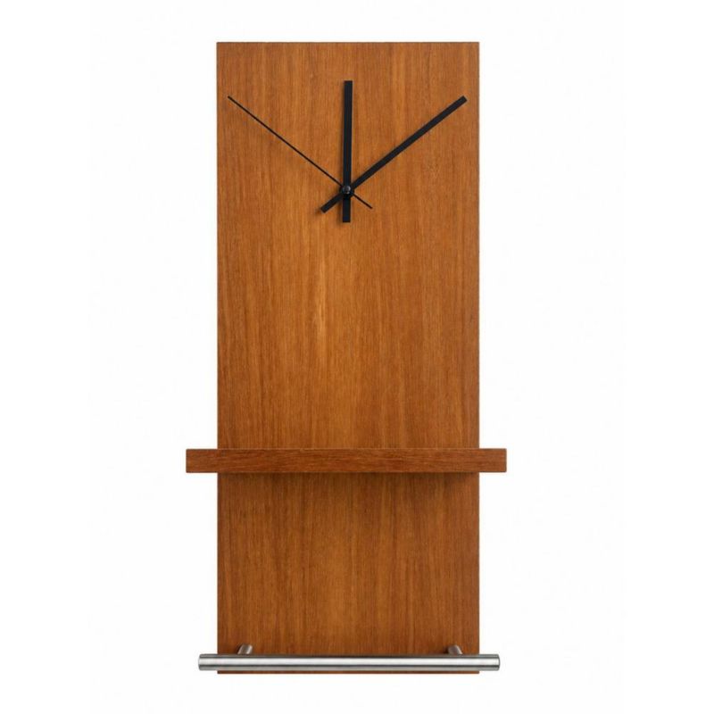 Repisa Organizador Perchero De Pared Con Reloj Y Barra Tzalam