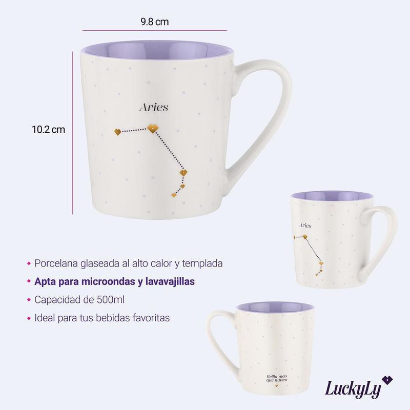 Tazas luckyly 500ml térmica horóscopos y constelaciones zodiaco