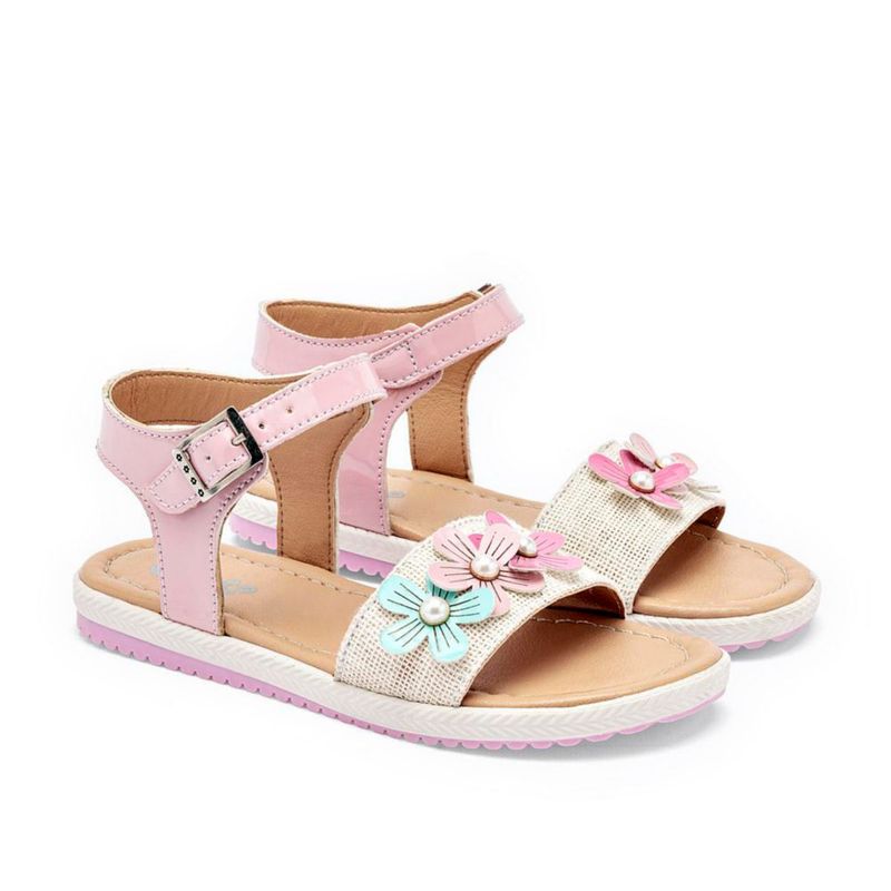 SANDALIA ABIERTO ABC ZAPATITOS 2508 ROSA BEIGE