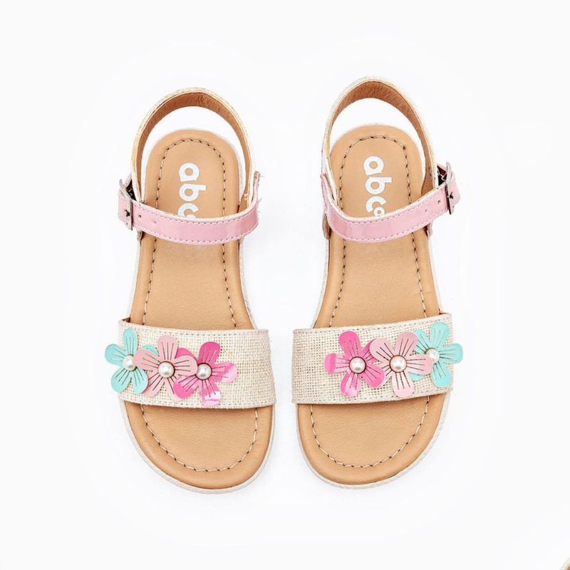 SANDALIA ABIERTO ABC ZAPATITOS 2508 ROSA BEIGE