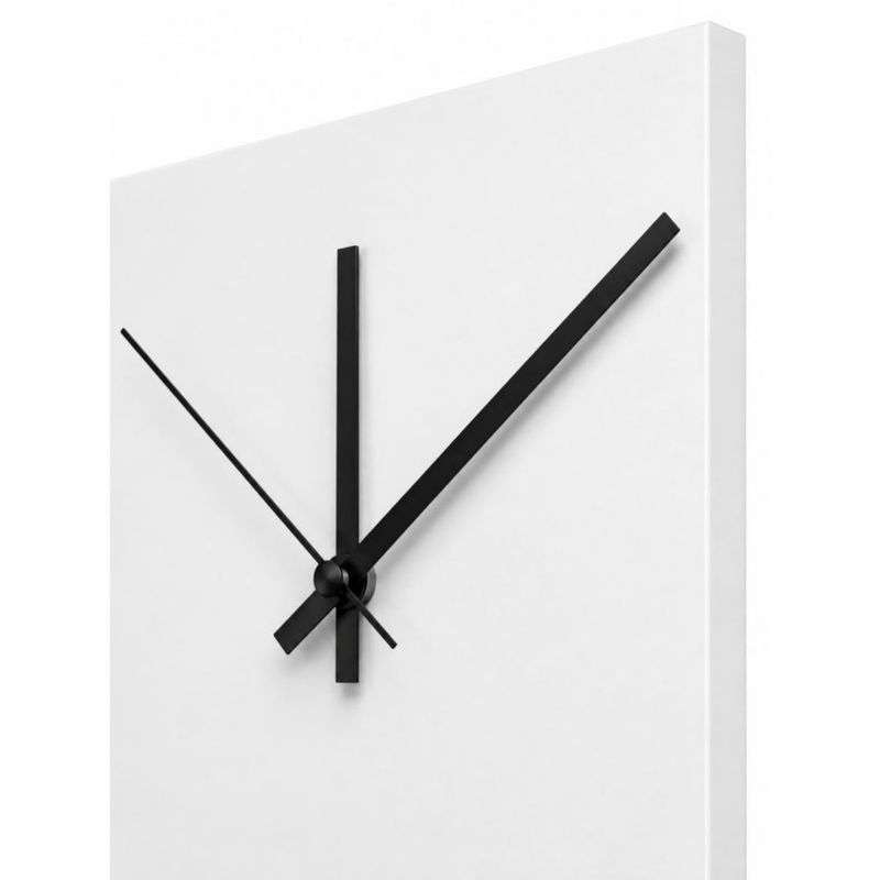 Reloj Perchero De Pared Moderno Repisa Y Ganchos Multiuso Blanco/Negro