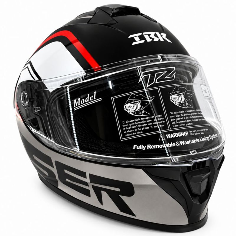 TK 30-6 Kingmoto Casco Integral para Motociclista en Negro