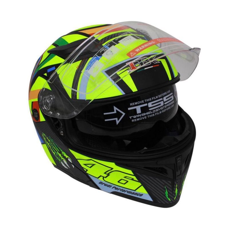 TK 38-4 Kingmoto Casco unisex para motociclista abatible con visera