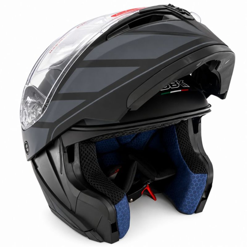TK 38-9 Kingmoto Casco unisex para motociclista abatible con visera