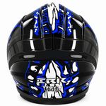 TK 30-8 Kingmoto Casco Integral para Motociclista en Negro con Azul