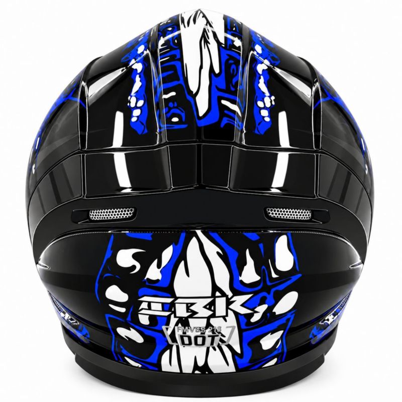 TK 30-8 Kingmoto Casco Integral para Motociclista en Negro con Azul