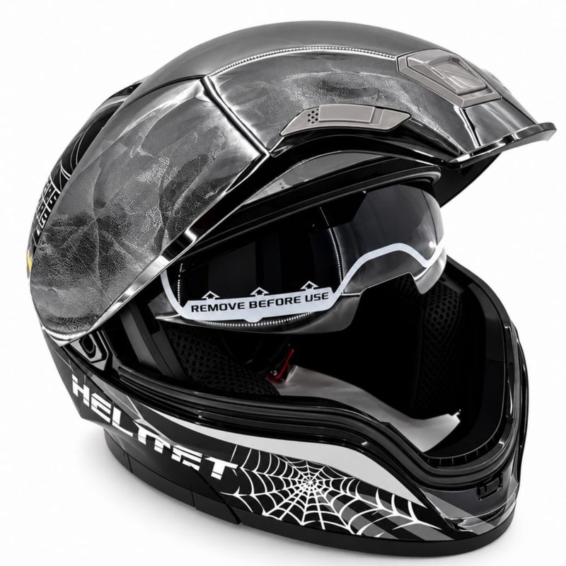 TK 32-4 Kingmoto Casco para motociclista con mica polarizada abatible Mate
