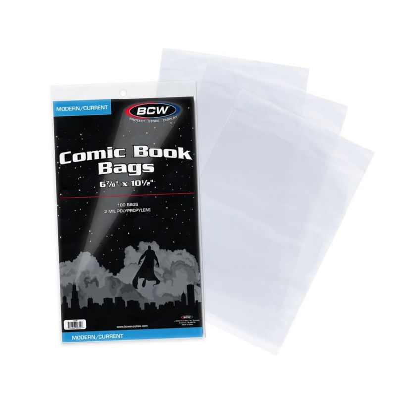 Bolsas para cómics BCW 18 × 27 cm Transparentes 100 unidades