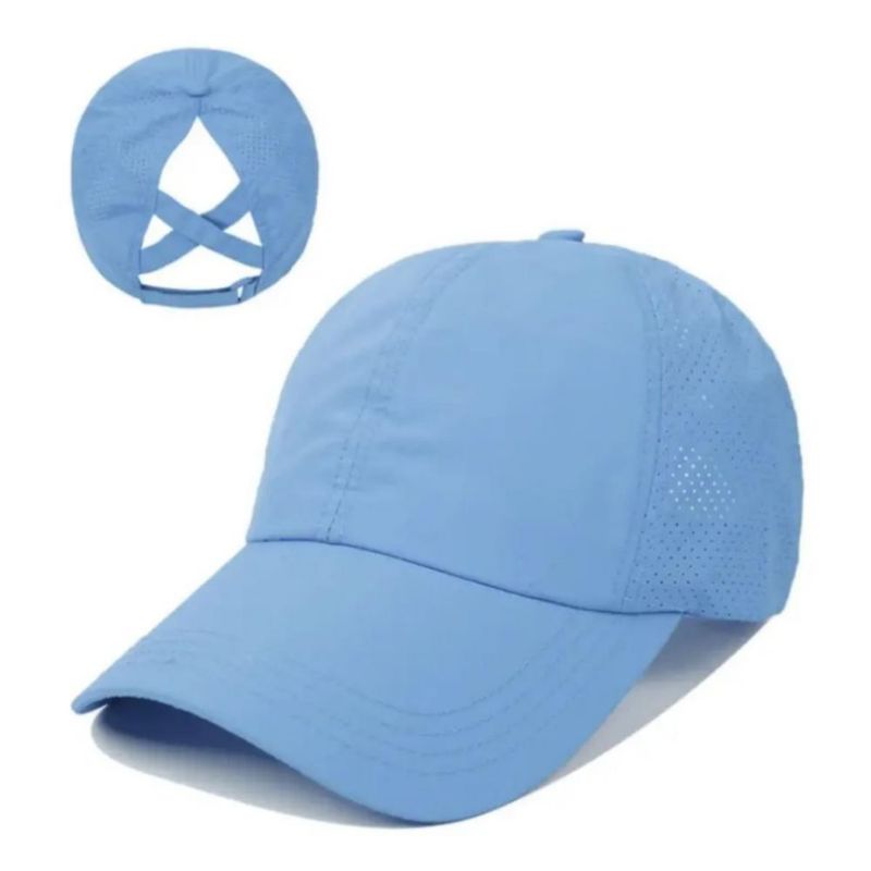 Gorra Deportiva Mujer Transpirable Actividades Al Aire Libre Azul Claro
