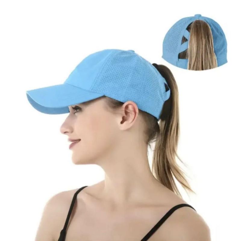 Gorra Deportiva Mujer Transpirable Actividades Al Aire Libre Azul Claro