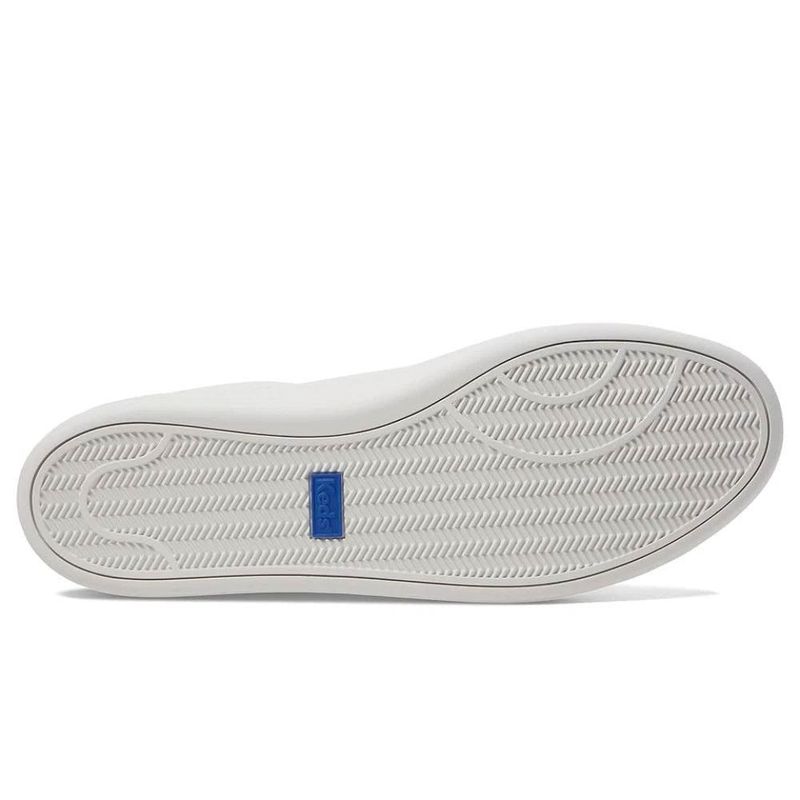 Tenis Keds Ace Leather Leo blanco y café mujer