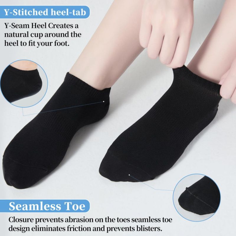 Calcetines Corlap para mujer 12 pares bajo el tobillo estilo deportivo