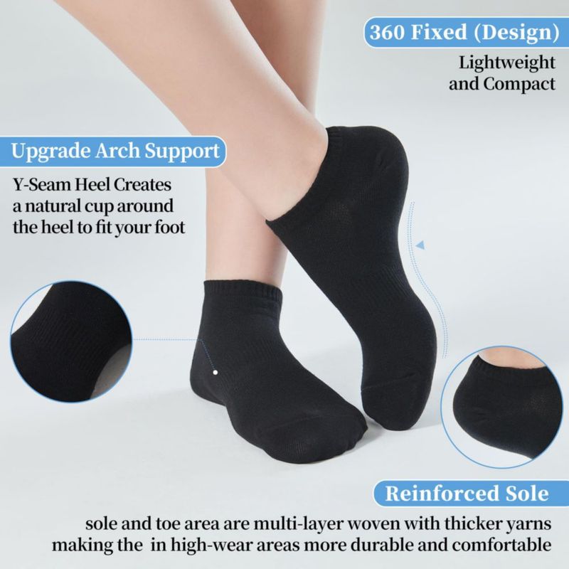 Calcetines Corlap para mujer 12 pares bajo el tobillo estilo deportivo