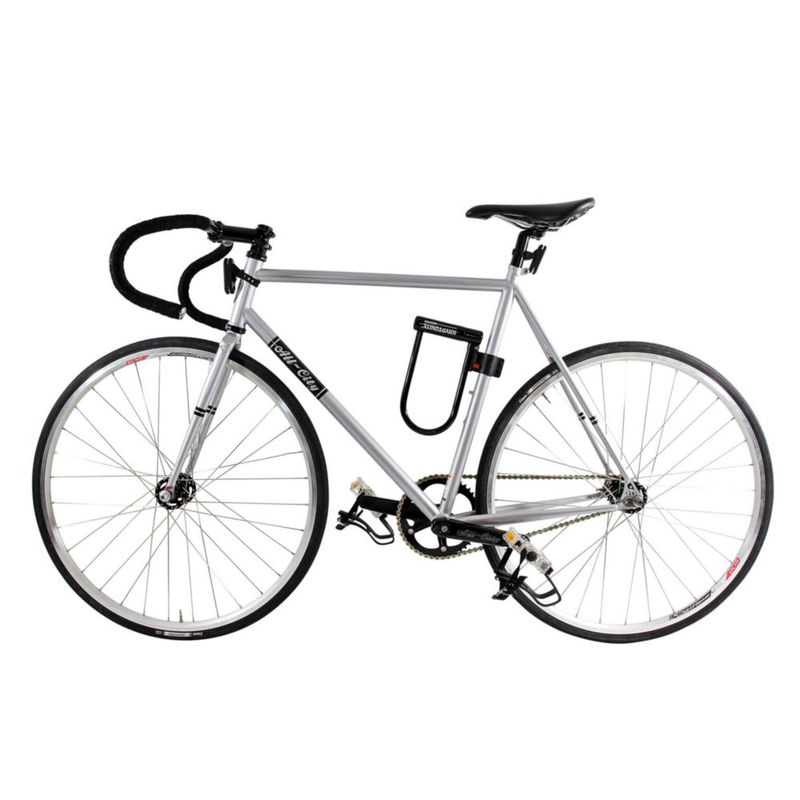 Bicicleta U-Lock Kryptonite Keeper estándar con cable de acero negro