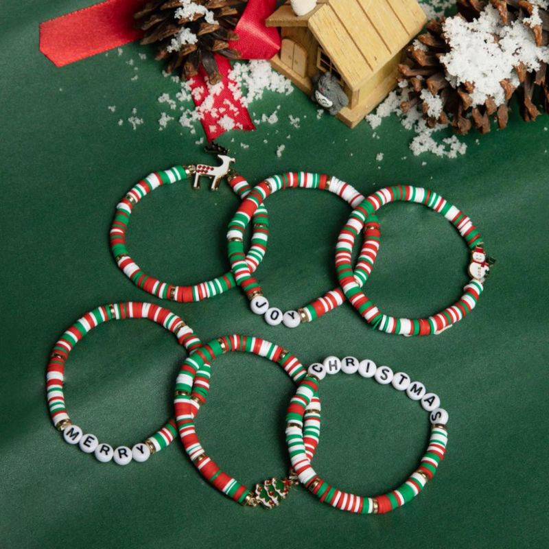 Pulseras Artlunar Pack de 6 estilo dulce navideño