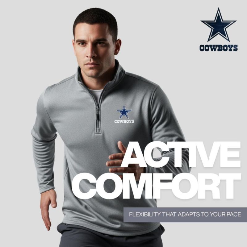 Sudadera Dunbrooke Dallas Cowboys Talla LG Gris Jaspeado