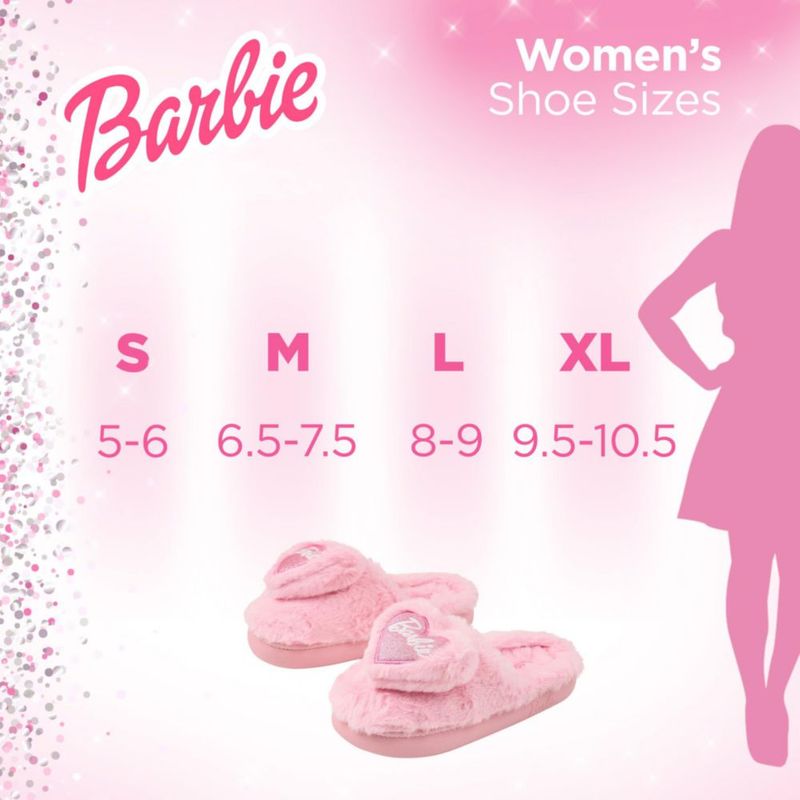 Barbie Mujeres Pantuflas de Peluche Suave para Interior y Exterior
