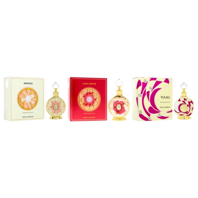 Kit de perfume Swiss Arabian Triple Discovery para mujer 3 piezas