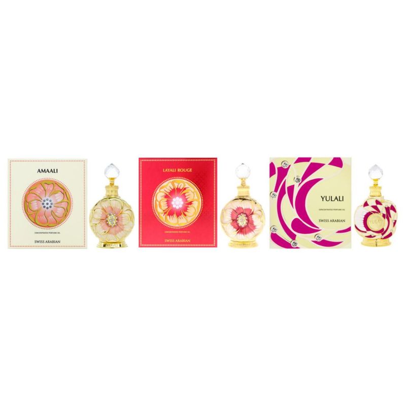 Kit de perfume Swiss Arabian Triple Discovery para mujer 3 piezas