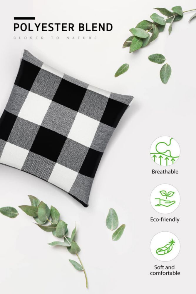 Funda de almohada Syntus 45x45 cm Cuadro de búfalo – Pack de 2