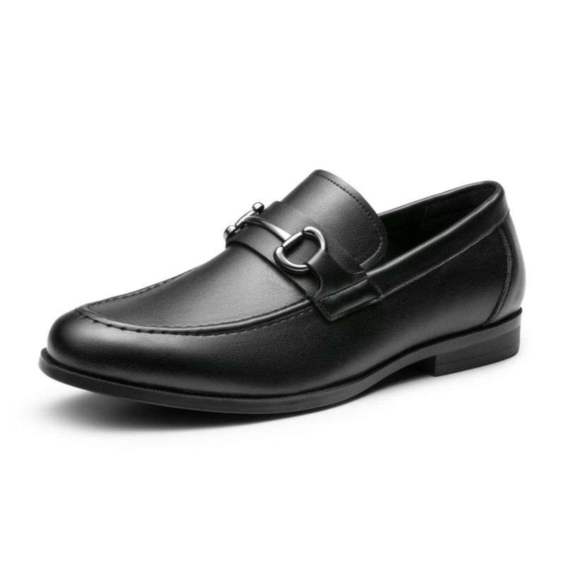 Mocasines formales sin cordones Bruno Marc talla 11 color negro