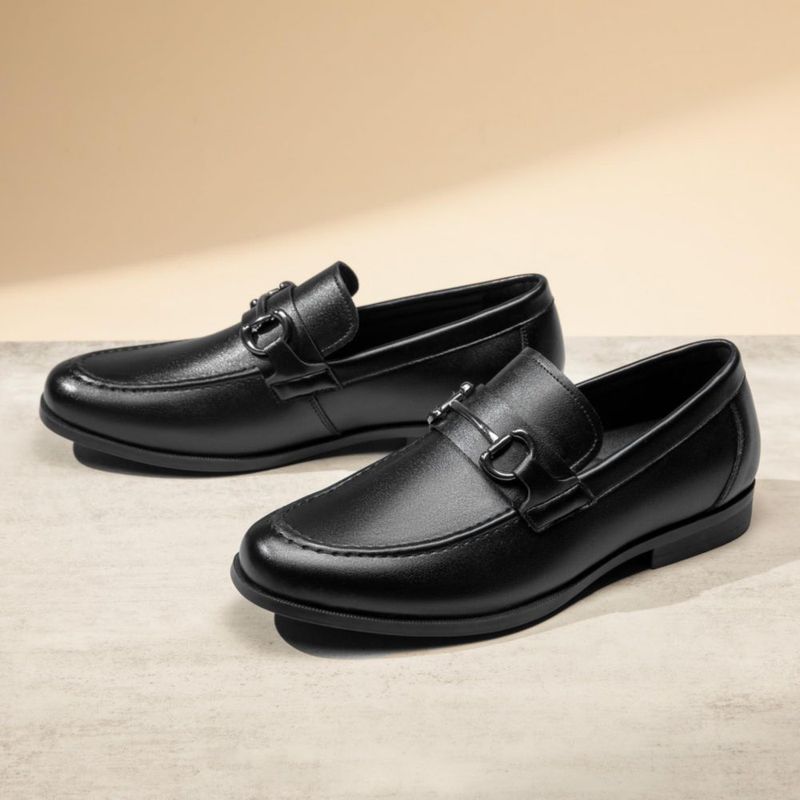 Mocasines formales sin cordones Bruno Marc 9.5 negro