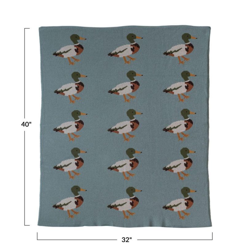 Manta Creative Co-Op 102 cm x 81 cm con estampado de patos
