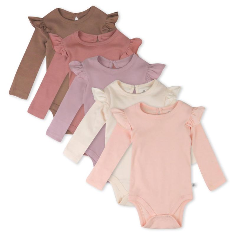 Body HonestBaby 6-9 meses 5 unidades algodón orgánico