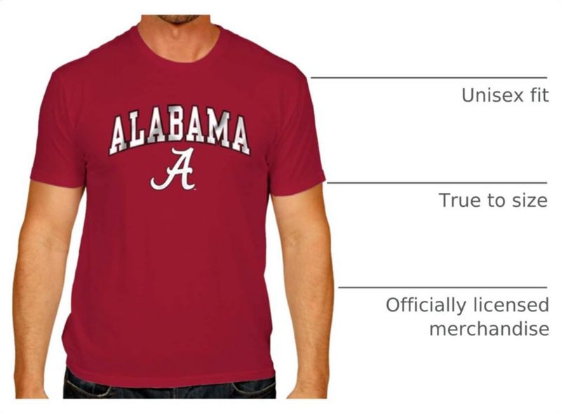 Camiseta de algodón Campus Colors Alabama Crimson Tide