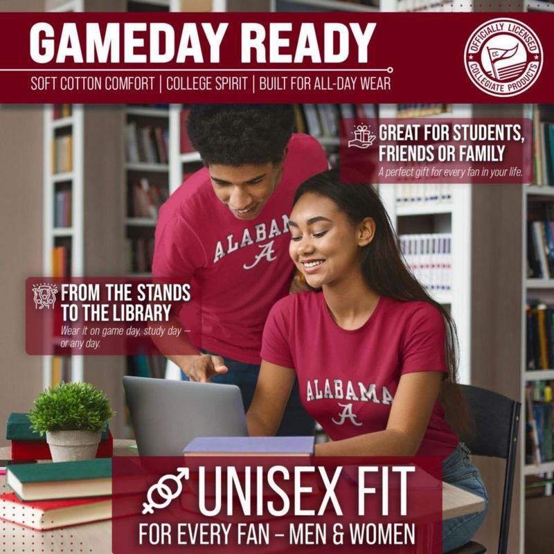 Camiseta de algodón Campus Colors Alabama Crimson Tide