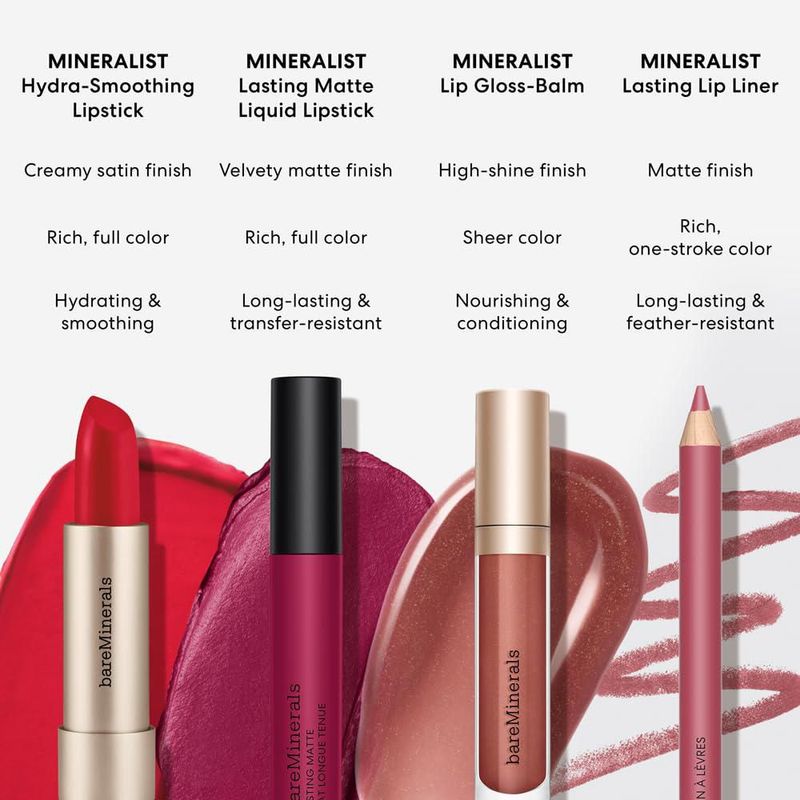 Brillo y bálsamo labial BareMinerals Mineralist Hidratante Vegan Heart