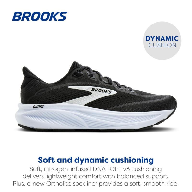 Zapatilla de running Brooks Ghost 18 negra/gris talla 75 ancha