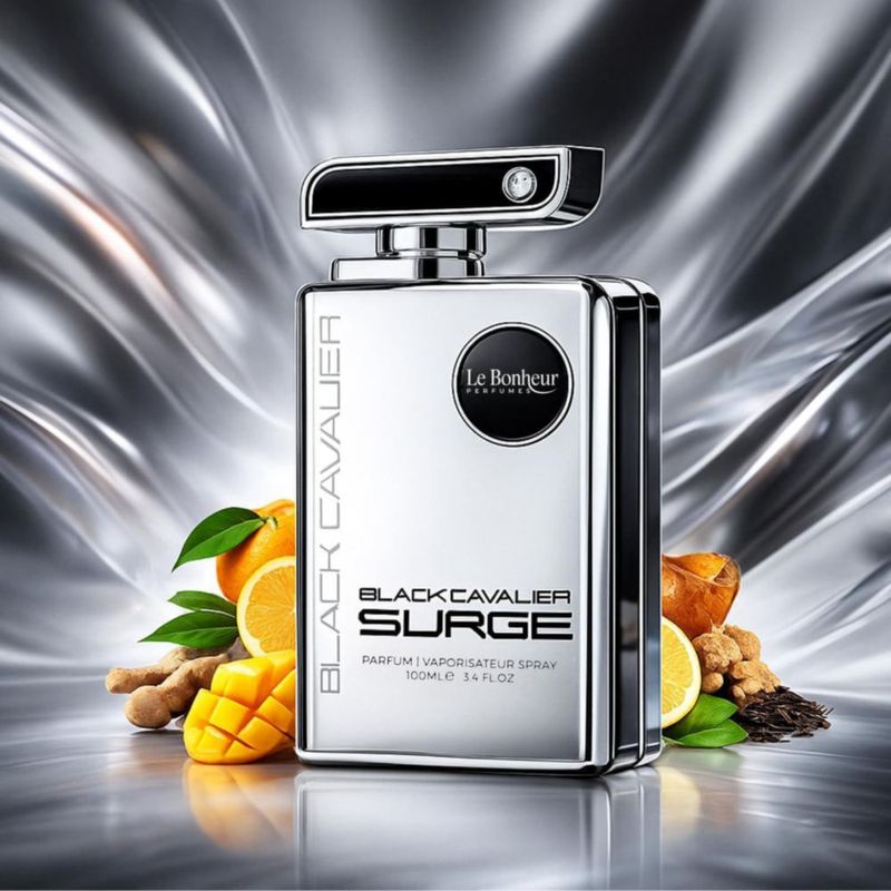 Perfume en spray Le Bonheur Black Cavalier Surge 100 ml