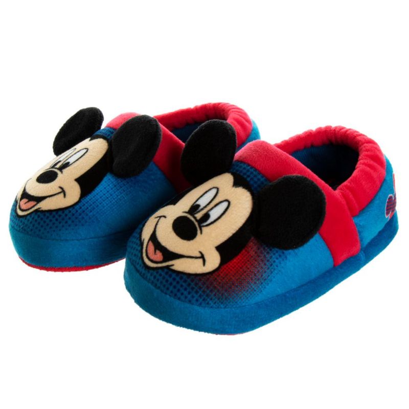 Pantufla Disney talla 5-6 azul/rojo de peluche
