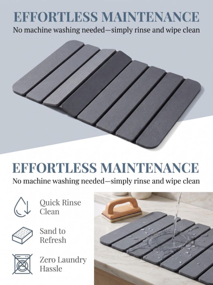 Alfombra de Baño Closefriend 61x41 cm Gris Piedra Plegable