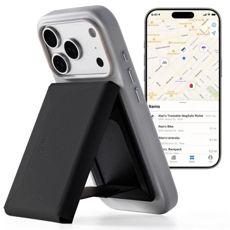 Billetera MOFT Trackable Field con MagSafe - Negro