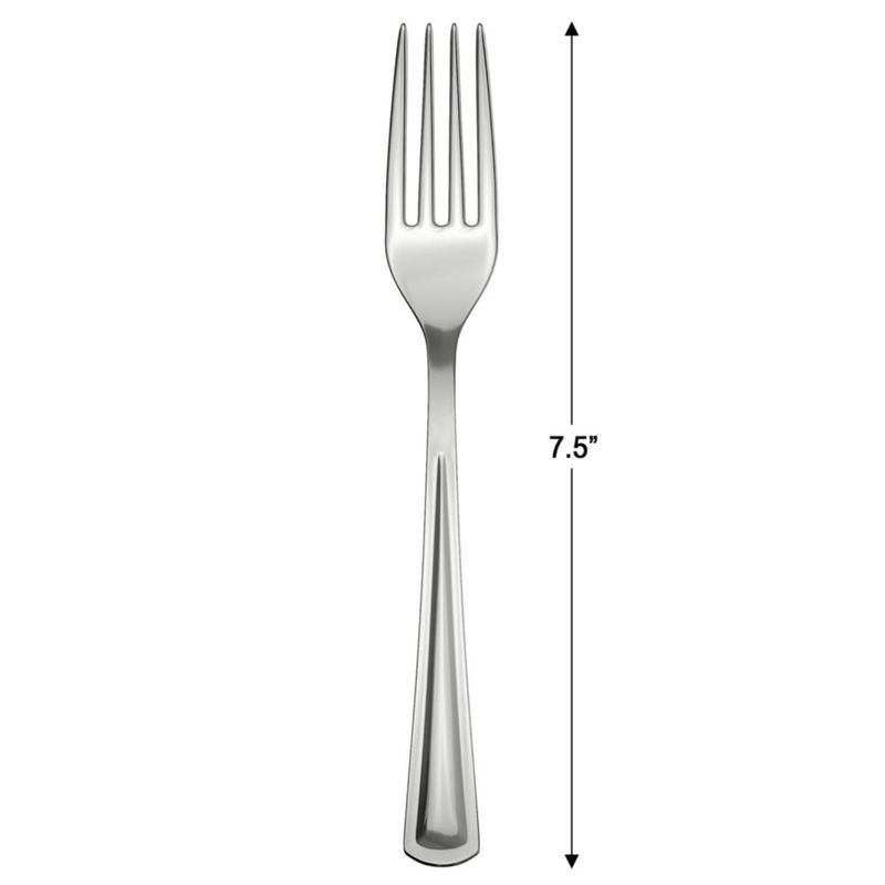 Tenedor Exquisite de Plástico Plateado – 120 piezas – Alta resistencia