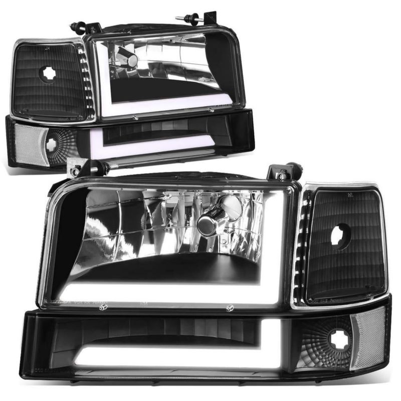 Faros delanteros DNA MOTORING F150/F250/F350/Bronco 92‑96