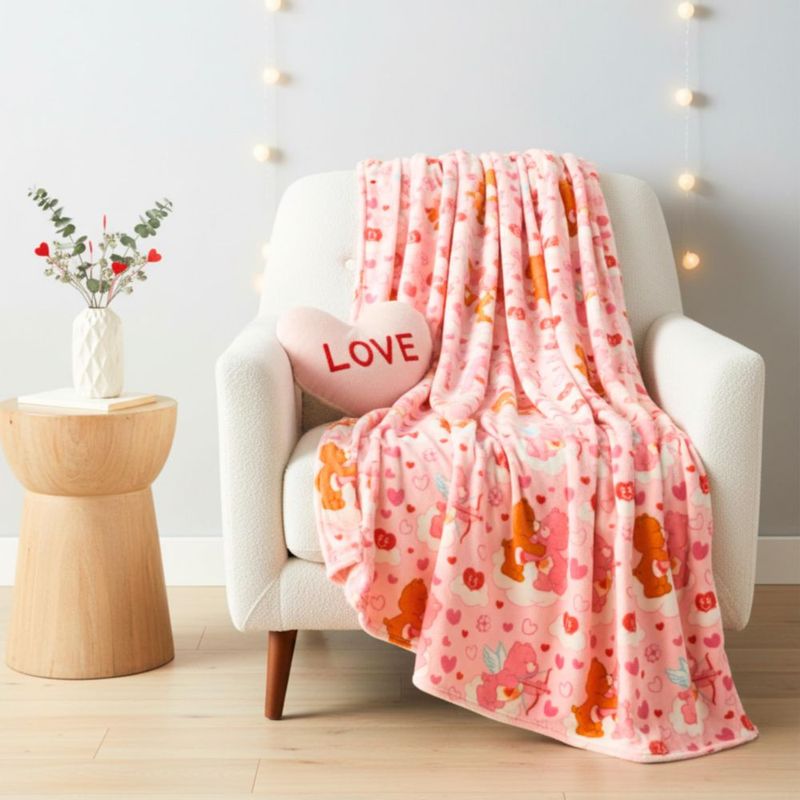Manta Franco 152 cm x 178 cm Care Bears (Peluche)
