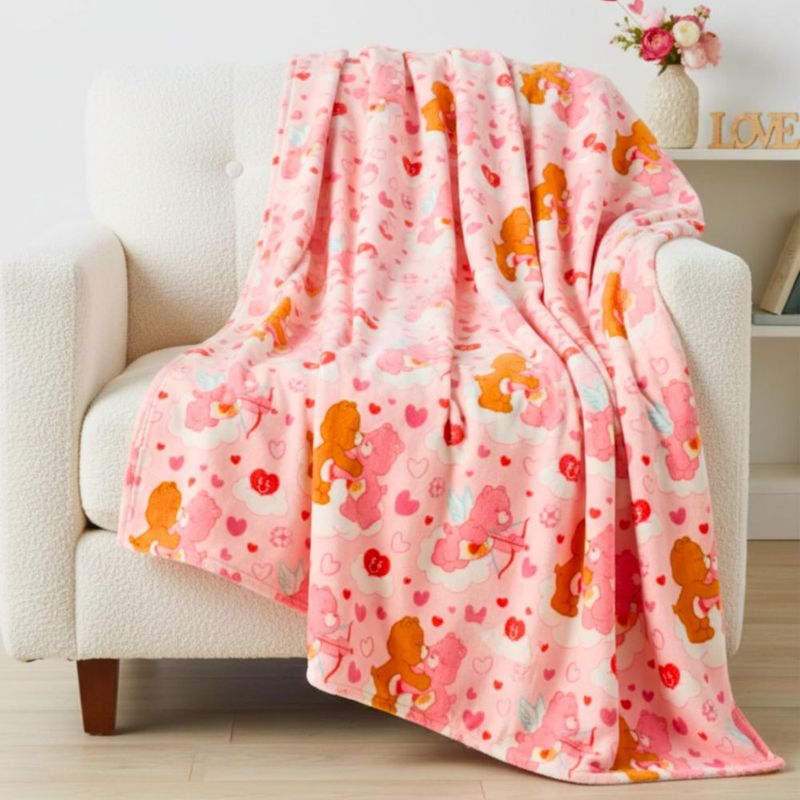 Manta Franco 152 cm x 178 cm Care Bears (Peluche)