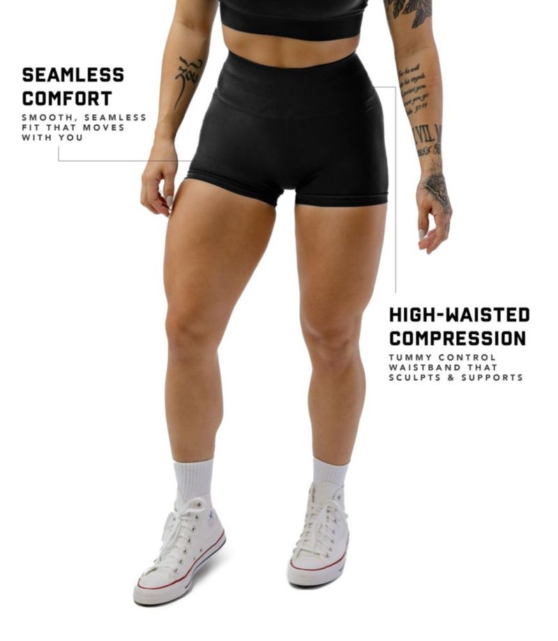 Shorts Gymreapers Seamless Butt Lift Negro