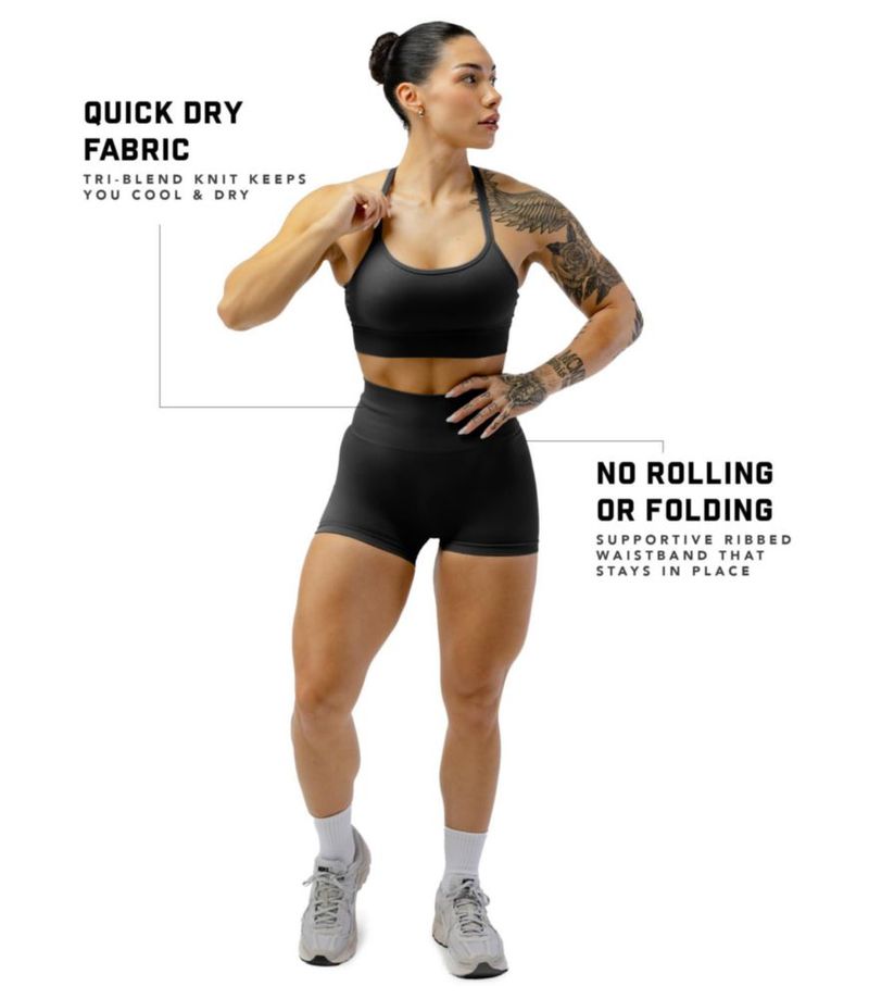 Shorts Gymreapers Seamless Butt Lift Negro