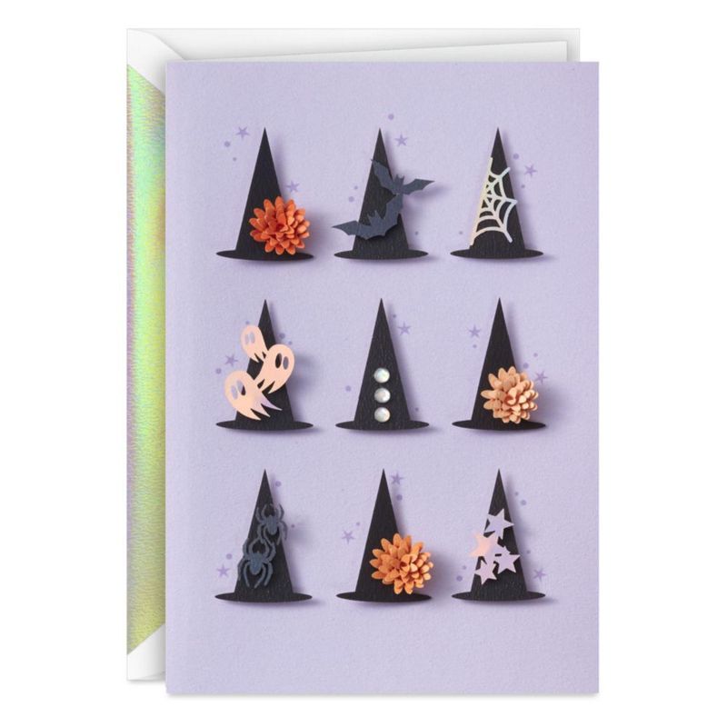 Tarjeta de felicitación Hallmark 13 cm x 18 cm Sombreros de bruja