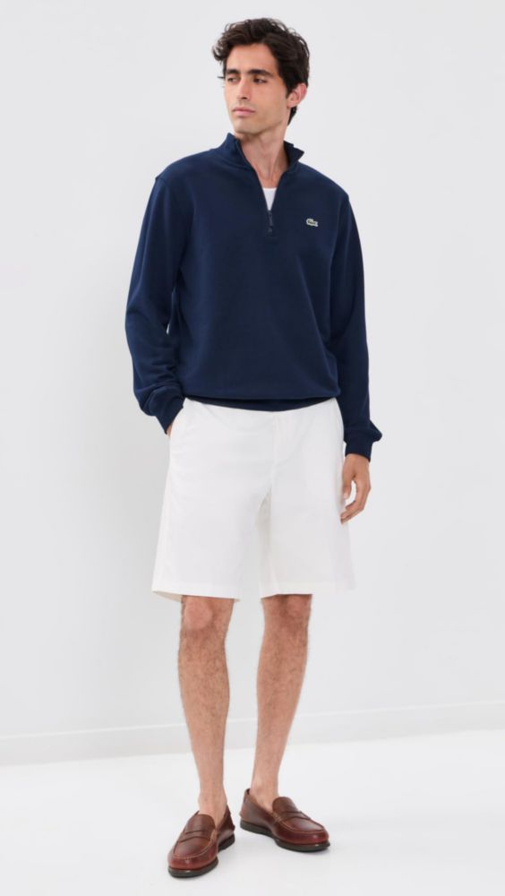Sudadera Lacoste de forro polar con cremallera talla M azul marino