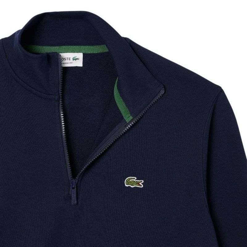 Sudadera Lacoste de forro polar con cremallera talla M azul marino