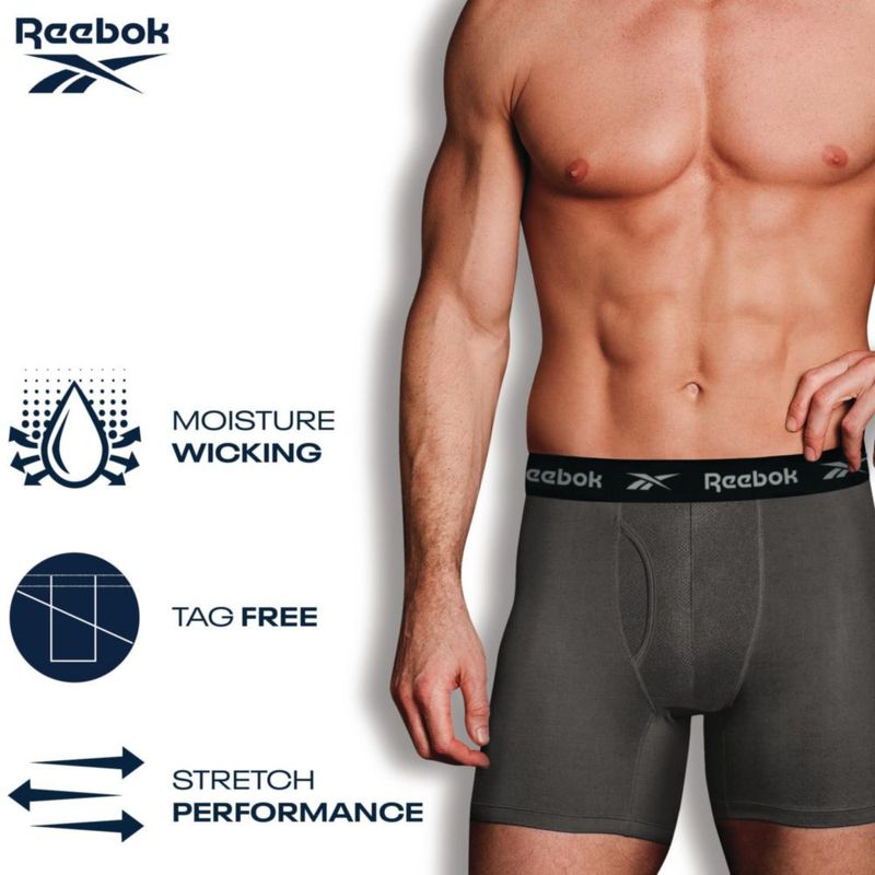 Boxer Reebok paquete de 8 – Rendimiento 15 cm
